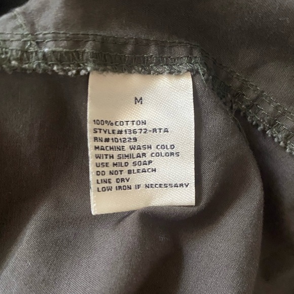 Army Green Flower Embroidered Utility Jacket - Picture 4 of 5